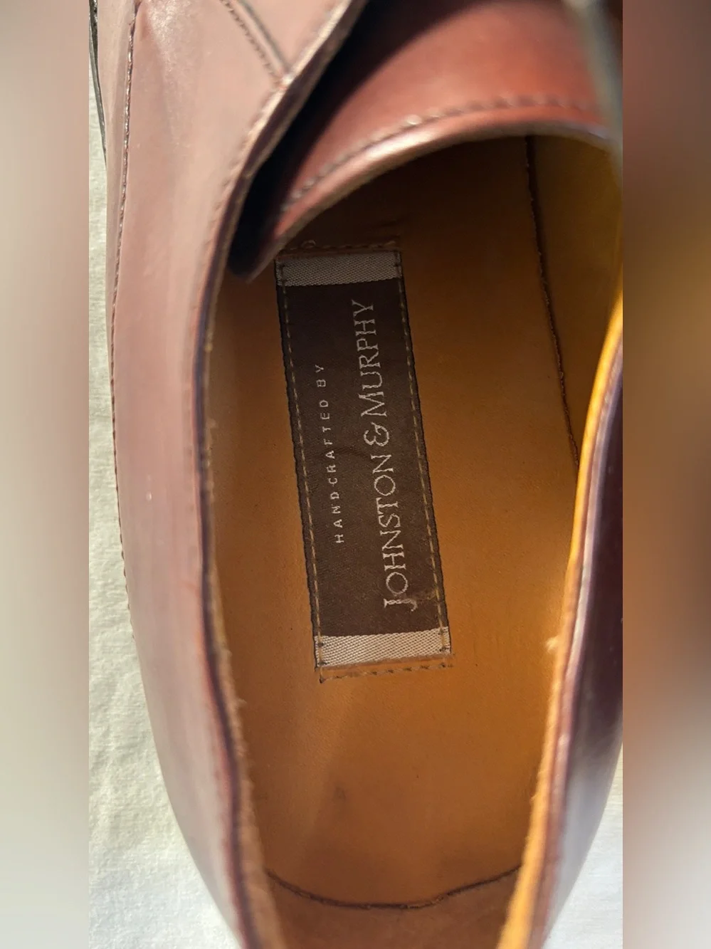 Johnston Murphy Mens Brown Leather Split Toe Derby Shoes Size 12N